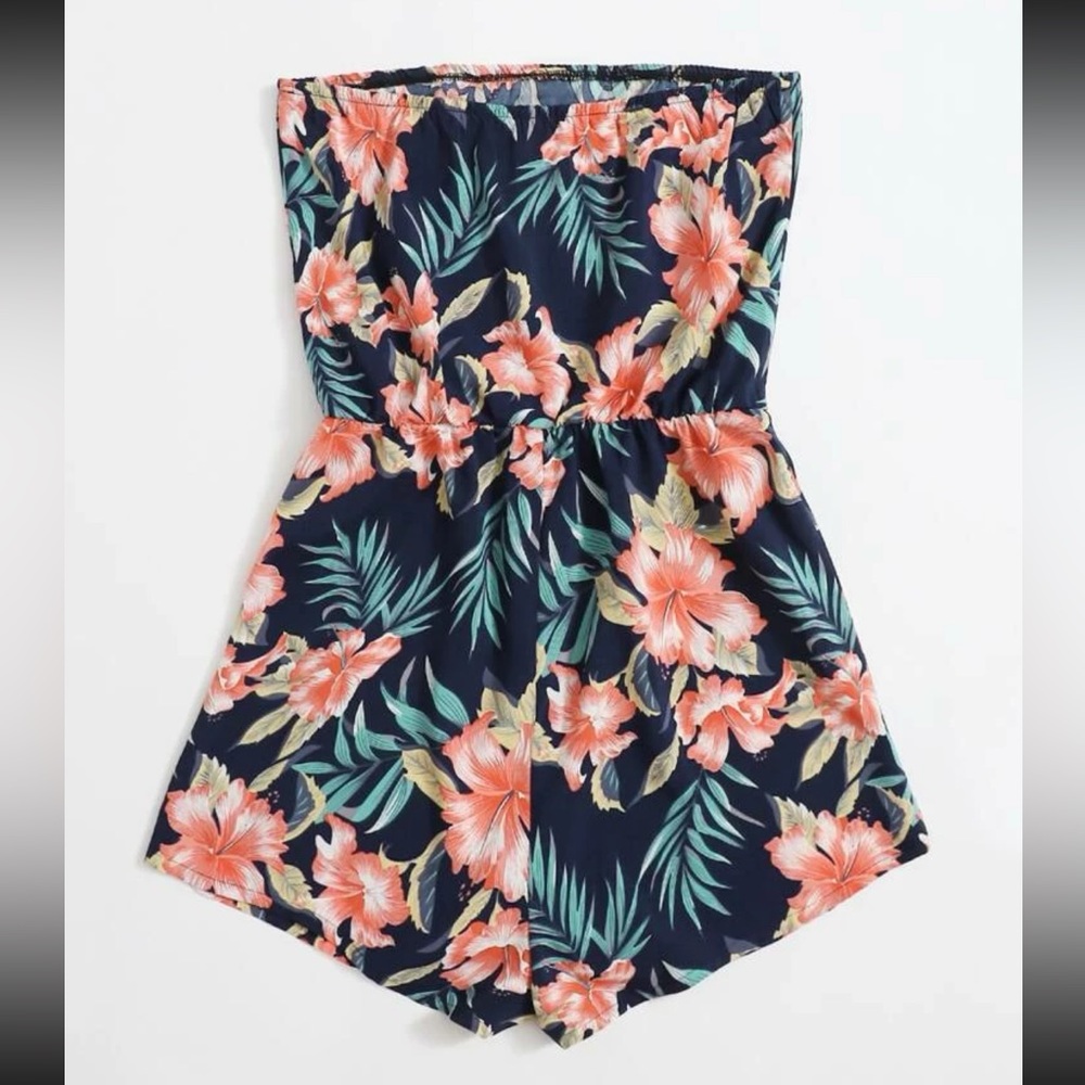 Strapless romper